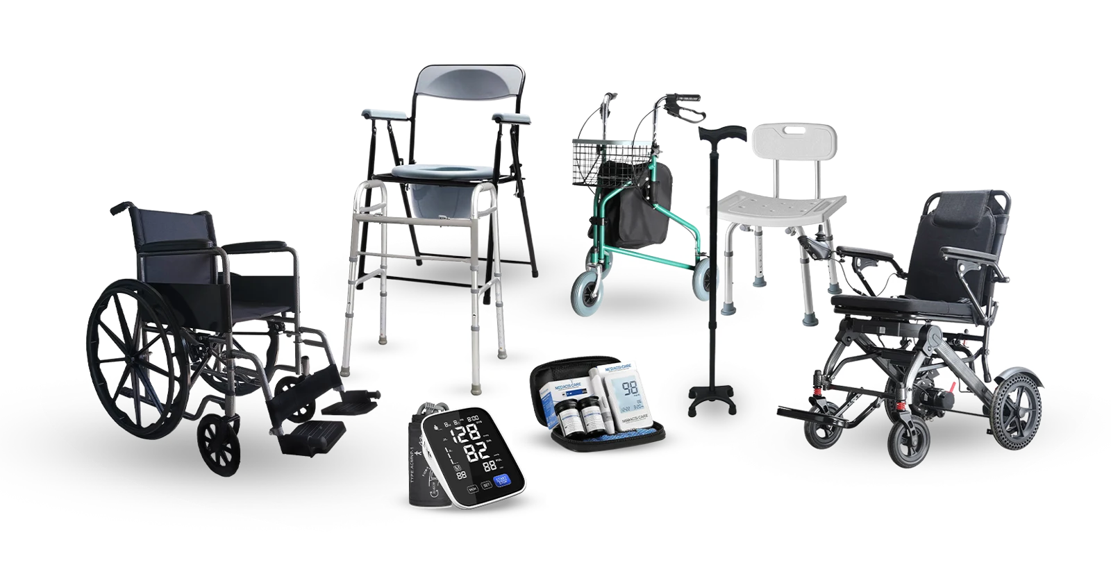 Medacsi Care range of mobility, bathroom safety, and monitoring equipment