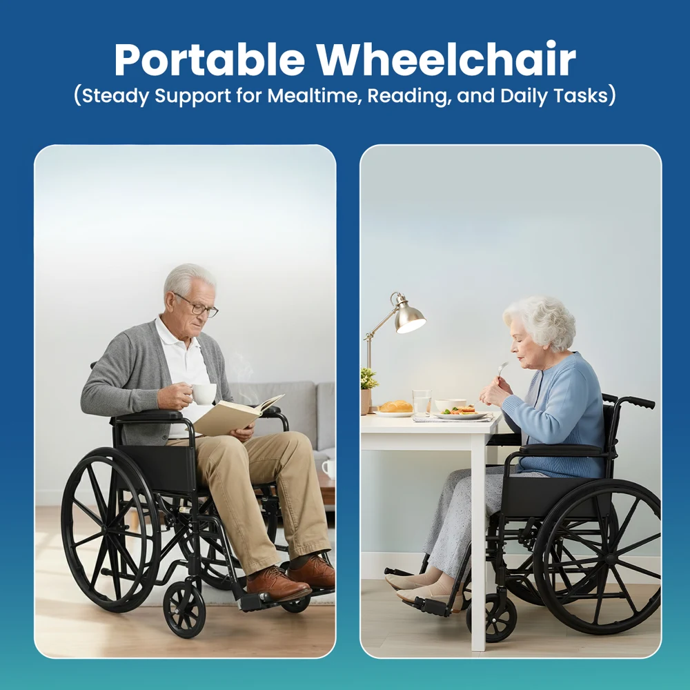 Steel-Frame Manual Wheelchair catalogue detail 4
