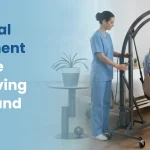 Essential caregiving equipment for home safety including mobility aids and monitoring devices